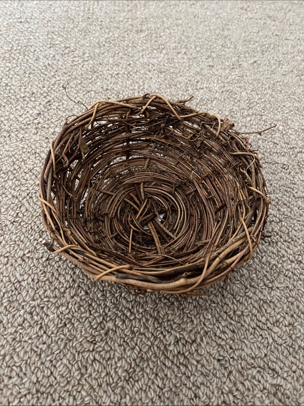 Handwoven Natural Brown Decorative Wicker Bowl